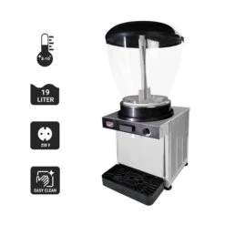 Ayran-/ Saftspender - 19 Liter - Schwarz -Küchengerätegeschäft ASSE19 icons f43e