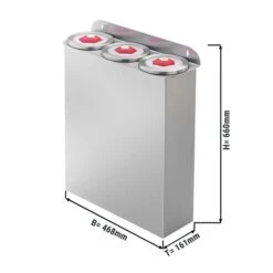 Set Dreifach Becherspender - Kunststoff - Anbauversion