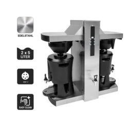 Filterkaffeemaschine Mit Heißwasserausgabe - 2x 5 Liter - 9kW - Mit 2 Brüharmen -Küchengerätegeschäft FKMC10 Icons 8f19