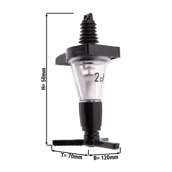 (1 Stück) Messausgießer Troppfrei - 20ml - Schwarz 1 (1 Stück) Messausgießer Troppfrei - 20ml - Schwarz