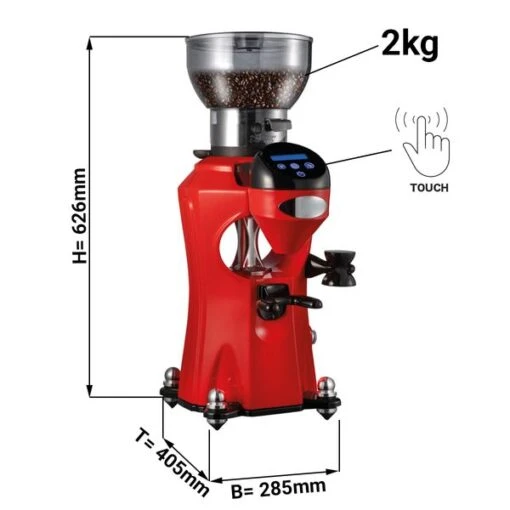 Kaffeemühle - Rot - Touch - 2kg - 356 Wat - 45dB -Küchengerätegeschäft MC3T RED masse J001 0701