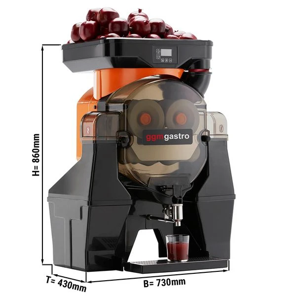 Elektrische Fruchtsaftpresse - Orange - Manuelle Zufuhr - Inkl. Ablasshahn & Reinigungsmodus 1 Elektrische Fruchtsaftpresse - Orange - Manuelle Zufuhr - Inkl. Ablasshahn & Reinigungsmodus