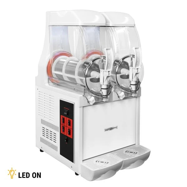 Slush-Maschine - 2x 10 Liter - 670 Watt - Weiß 2 Slush-Maschine - 2x 10 Liter - 670 Watt - Weiß – Bild 2