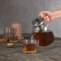 BEEM Teekanne Aus Glas - Mit Siebeinsatz - 1 Liter -Küchengerätegeschäft TKGSBE1 12 3028