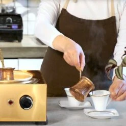 Türkischer Mokkakocher (Közde Türk Kahvesi) - Inkl. Sand -Küchengerätegeschäft TKKSRM detail inuse2 41a8