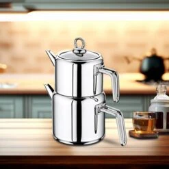 Teekanne Set - Edelstahl -Küchengerätegeschäft TKOM room 747b