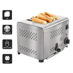 Toaster - Für 4 Scheiben -Küchengerätegeschäft TOET4 Icons neu 01 5166