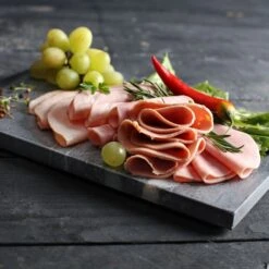 Aufschnittmaschine - 250 Watt - Messer: Ø 300mm - Rot -Küchengerätegeschäft detail cold meat 1 1f7f