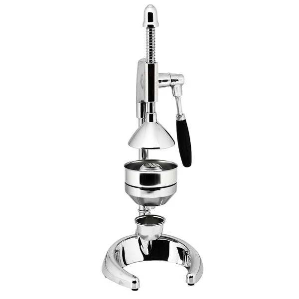 Manuelle Fruchtsaftpresse - Silber - O-Fuß - Mit Tropf-Auffangschale 3 Manuelle Fruchtsaftpresse - Silber - O-Fuß - Mit Tropf-Auffangschale – Bild 3