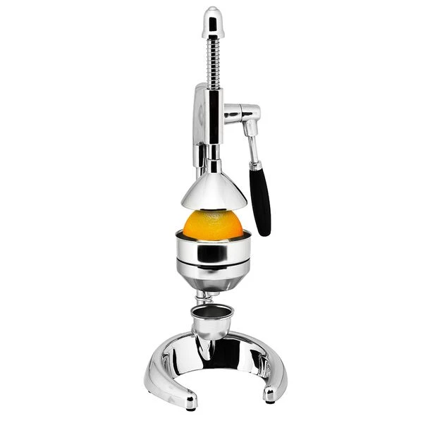 Manuelle Fruchtsaftpresse - Silber - O-Fuß - Mit Tropf-Auffangschale 2 Manuelle Fruchtsaftpresse - Silber - O-Fuß - Mit Tropf-Auffangschale – Bild 2