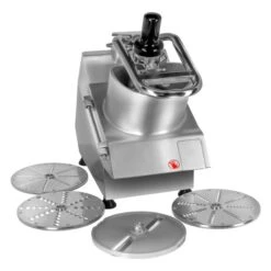 Elektrischer Gemüseschneider - 750 Watt - Ø 170mm Einfüll-Öffnung - Inkl. 5 Schneidescheiben -Küchengerätegeschäft gsa5 003 47b3